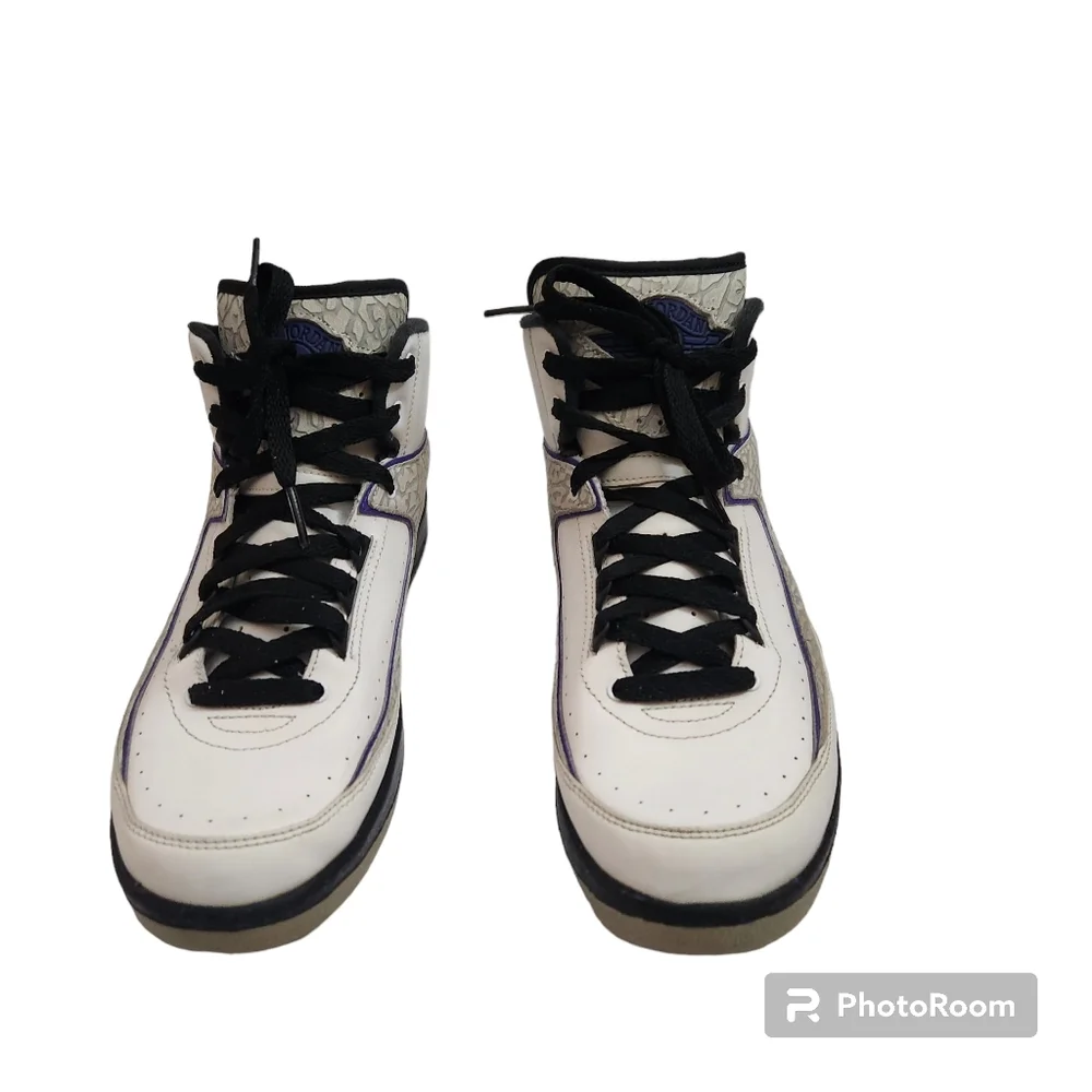 Nike Air Jordan 2 II Retro Dark Concord 395718-153 White Cement 7Y - Picture 3 of 10